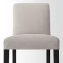 IKEA BERGMUND БЕРГМУНД, барний стілець зі спинкою, чорний / бежевий галантерейний, 62 см 193.881.81 фото thumb №4