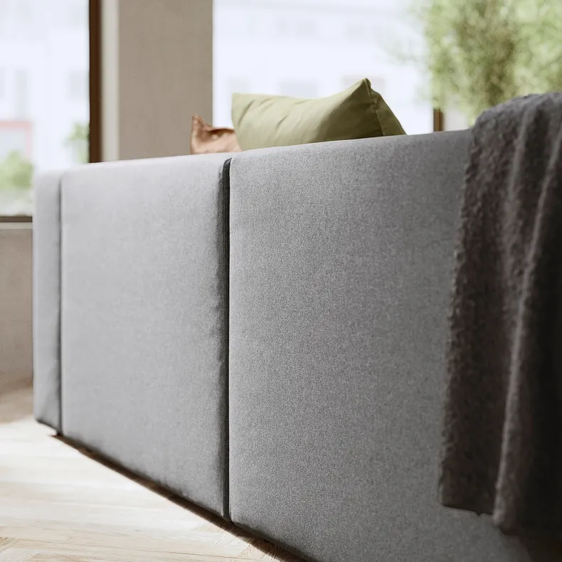 IKEA JÄTTEBO ЄТТЕБУ, 4-місний модульний диван з кушеткою, правий/ТОНЕРУД сірий 894.852.11 фото №5