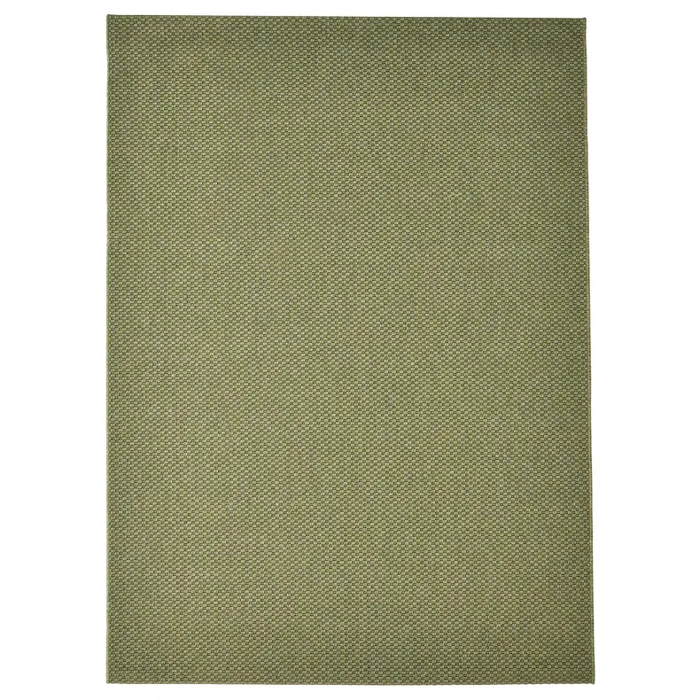 IKEA MORUM МОРУМ, килим, пласке плетіння, приміщ/вул, зелений, 160x230 см 505.691.41 фото №1