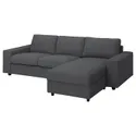 IKEA VIMLE ВІМЛЕ, 3-місний диван із кушеткою, з широкими підлокітниками / ХАЛЛАРП сірий 294.014.22 фото thumb №1