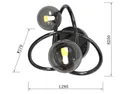 BRW Настенный светодиодный светильник Nancy 2-позиционный металлический черный 091093 фото thumb №4
