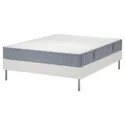 IKEA LYNGÖR ЛЮНГЕР, диван-ліжко, Valevåg середня твердість / легка блакитно-біла, 180x200 см 595.519.57 фото thumb №1