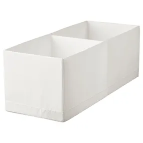 IKEA STUK СТУК, коробка з відділеннями, білий, 20x51x18 см 804.744.34 фото