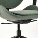 IKEA HATTEFJÄLL ХАТТЕФЬЕЛЛЬ, рабочий стул с подлокотниками, Окрашенный в зеленый / черный цвет 505.389.70 фото thumb №7