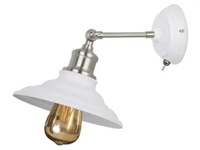 BRW Металлический настенный светильник Loret белого и серебряного цвета 079877 фото