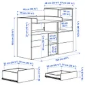 IKEA SMÅSTAD СМОСТАД / PLATSA ПЛАТСА, пеленальний стіл, біла рамка / книжкова шафа, 150x79x123 см 494.839.78 фото thumb №4