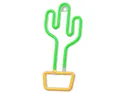 BRW Дитячий неоновий настінний світильник Cactus LED зелено-помаранчевий 093794 фото thumb №1