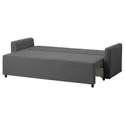 IKEA BRISSUND БРИССУНД, 3-местный диван-кровать, Хакебо темно-серый 305.808.56 фото thumb №2