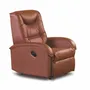 Кресло реклайнер HALMAR JEFF, коричневое экокожа фото