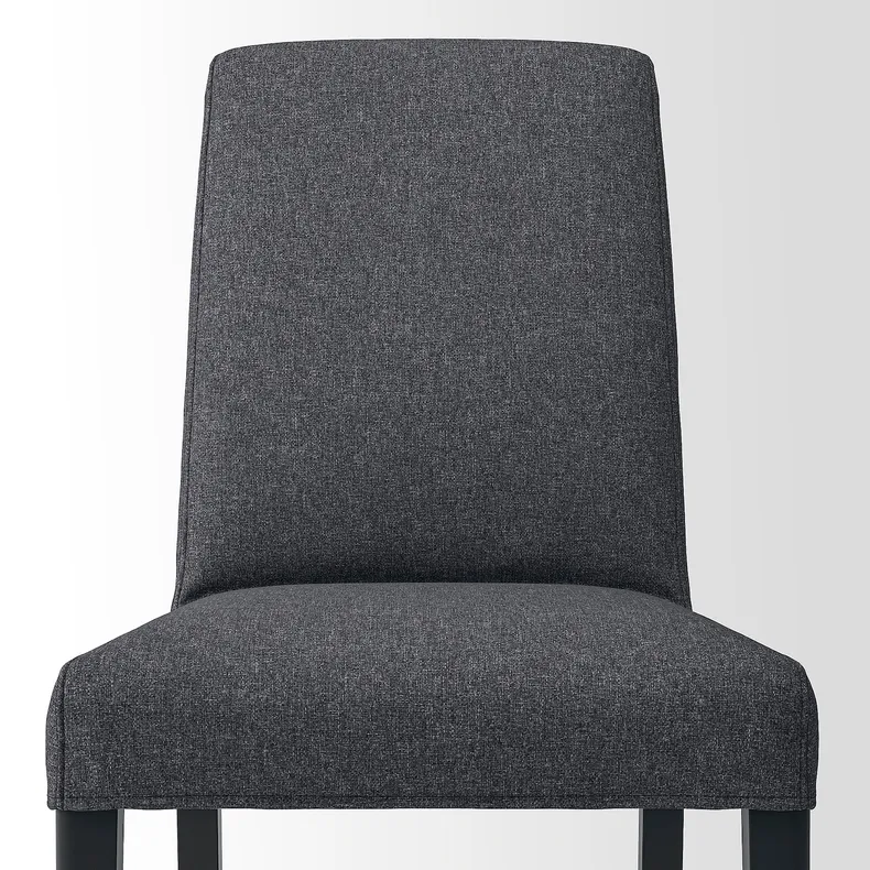 IKEA BERGMUND БЕРГМУНД, стілець, чорний / ГУННАРЕД класичний сірий 693.843.07 фото №7