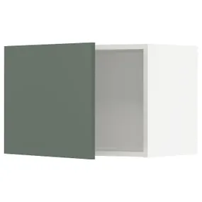 IKEA METOD МЕТОД, навісна шафа, білий / БОДАРП сіро-зелений, 60x40 см 094.680.55 фото