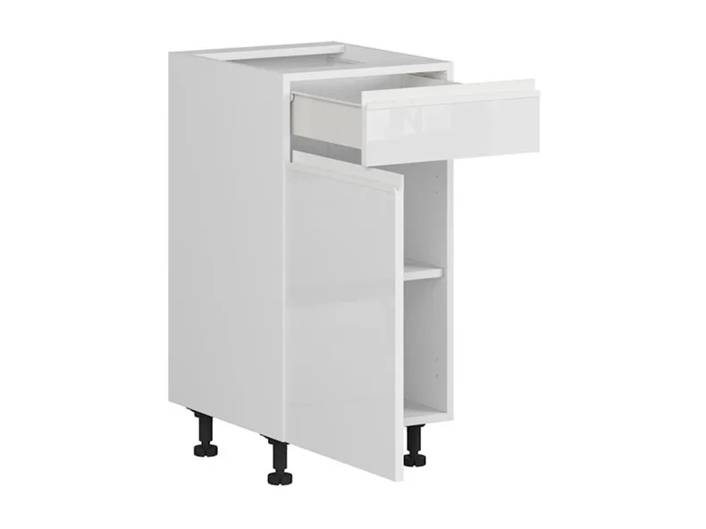 BRW Sole 40cm кухонный базовый шкаф левый с ящиками белый глянец, альпийский белый/глянцевый белый FH_D1S_40/82_L/SMB-BAL/BIP фото №3