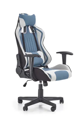 Крісло комп'ютерне офісне обертове HALMAR CAYMAN : сірий/блакитний фото