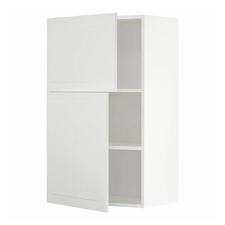 IKEA METOD МЕТОД, навісна шафа з полицями / 2 дверцят, білий / стенсундський білий, 60x100 см 894.577.41 фото №1