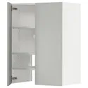 IKEA METOD МЕТОД, настінн шаф д / витяжки з полиц / дверц, білий / Хавсторп світло-сірий, 60x80 см 595.392.20 фото thumb №1