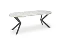 Кухонний стіл HALMAR PERONI 100-250x100 см білий мармур - чорний фото thumb №2