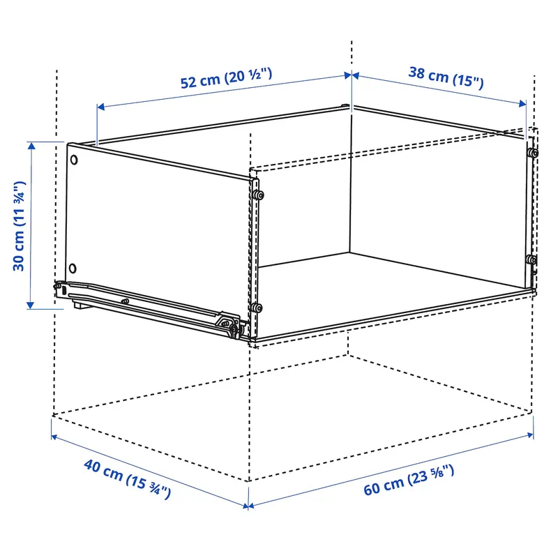 IKEA KONSTRUERA КОНСТРУЕРА, шухляда без фронтальної панелі, білий, 30x40 см 704.927.92 фото №2