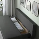 IKEA ÄLVDALEN ЕЛЬВДАЛЕН, 3-місний диван-ліжко, КНІСА темно-сірий 804.625.96 фото thumb №5