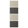 IKEA MEHAMN МЕХАМН, 4 панелі для рами розсувних дверцят, темно-сірий / бежевий, 75x236 см 305.109.10 фото
