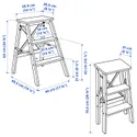 IKEA BEKVÄM БЕКВЕМ, табурет-драбина, 3 сходинки, бук, 63 см фото thumb №4