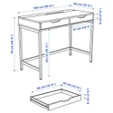 IKEA ALEX АЛЕКС, письмовий стіл, сіро-бірюзовий, 100x48 см 204.838.08 фото thumb №8
