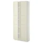IKEA METOD МЕТОД, высокий шкаф с полками, белый / бодбинские сливки, 80x37x200 см 194.693.80 фото