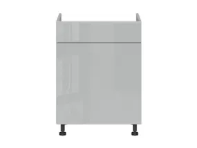 BRW Кухонная тумба под мойку Top Line 60 см с выдвижным ящиком серый глянец, серый гранола/серый глянец TV_DKS_60/82_SMB/B-SZG/SP фото