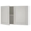 IKEA KNOXHULT КНОКСХУЛЬТ, навесной шкаф с дверями, серый, 120x75 см 003.267.96 фото thumb №1