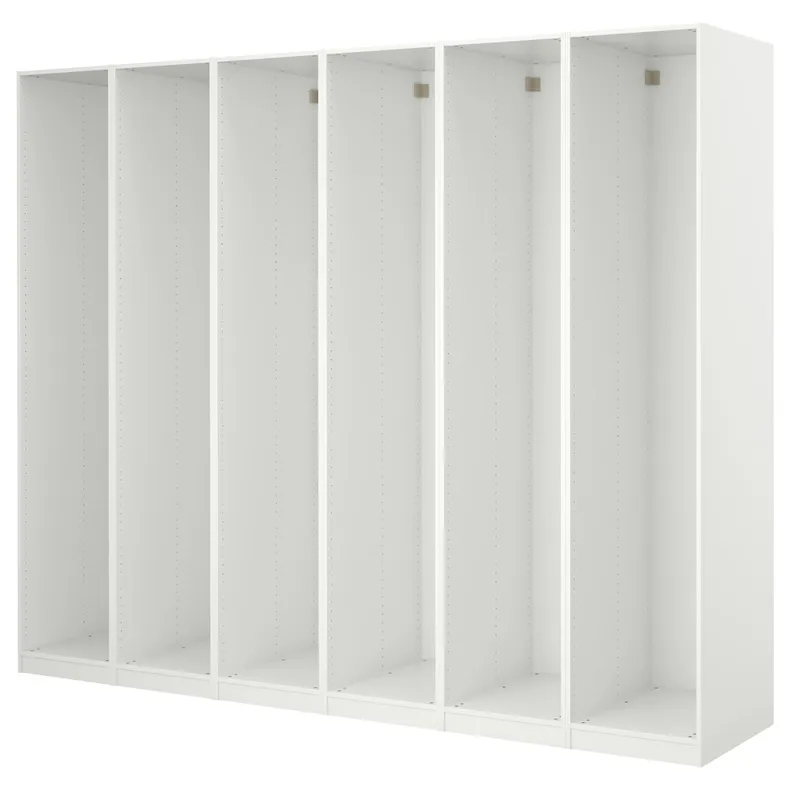 IKEA PAX ПАКС, 6 каркасів гардероба, білий, 300x58x201 см 498.953.71 фото №1