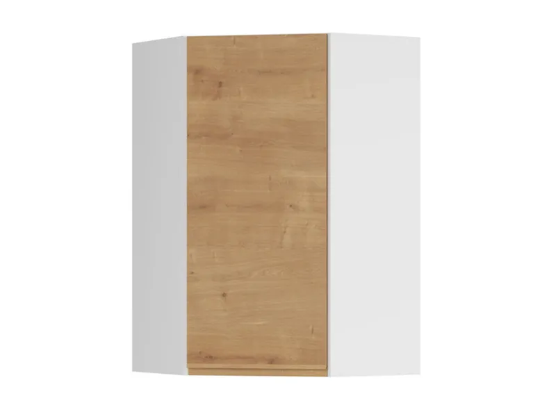 BRW Угловой верхний кухонный шкаф Sole 60 см правый дуб арлингтон, альпийский белый/арлингтонский дуб FH_GNWU_60/95_P-BAL/DAANO фото №1