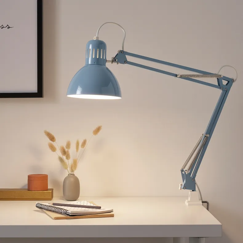 IKEA TERTIAL ТЕРЦІАЛ, робоча лампа, світло-блакитний 205.042.88 фото №2