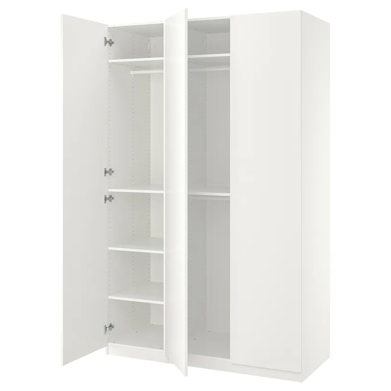 IKEA PAX ПАКС / FORSAND ФОРСАНД, гардероб, комбінація, білий / білий, 150x60x236 см 995.006.97 фото №1