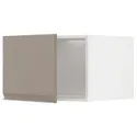IKEA METOD МЕТОД, верхня шафа для холодильн / мороз кам, білий / Upplöv матовий темно-бежевий, 60x40 см 094.917.01 фото thumb №1