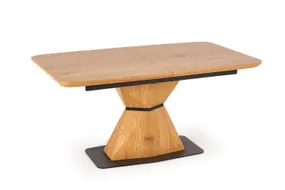 Кухонний стіл розкладний HALMAR DIAMOND 160-200x89 см, стільниця - золотий дуб, ніжка - золотий дуб фото