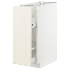 IKEA METOD МЕТОД, підлог шафа / висувна внутрішн секція, білий / БУДБІН кремово-білий, 30x60 см 693.003.03 фото