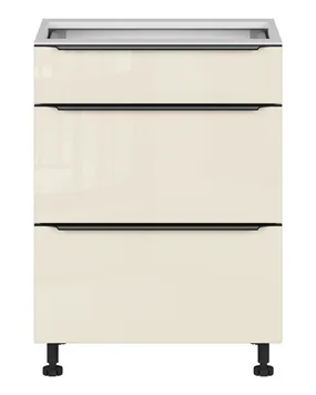 BRW Кухонна шафа Sole L6 60 см з шухлядами з безшумним закриттям магнолія перлина, альпійський білий/магнолія перламутровий FM_D3S_60/82_2STB/STB-BAL/MAPE фото