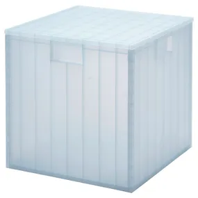 IKEA PANSARTAX ПАНСАРТАКС, коробка для зберігання з кришкою, прозорий сіро-блакитний, 33x33x33 см 405.150.21 фото