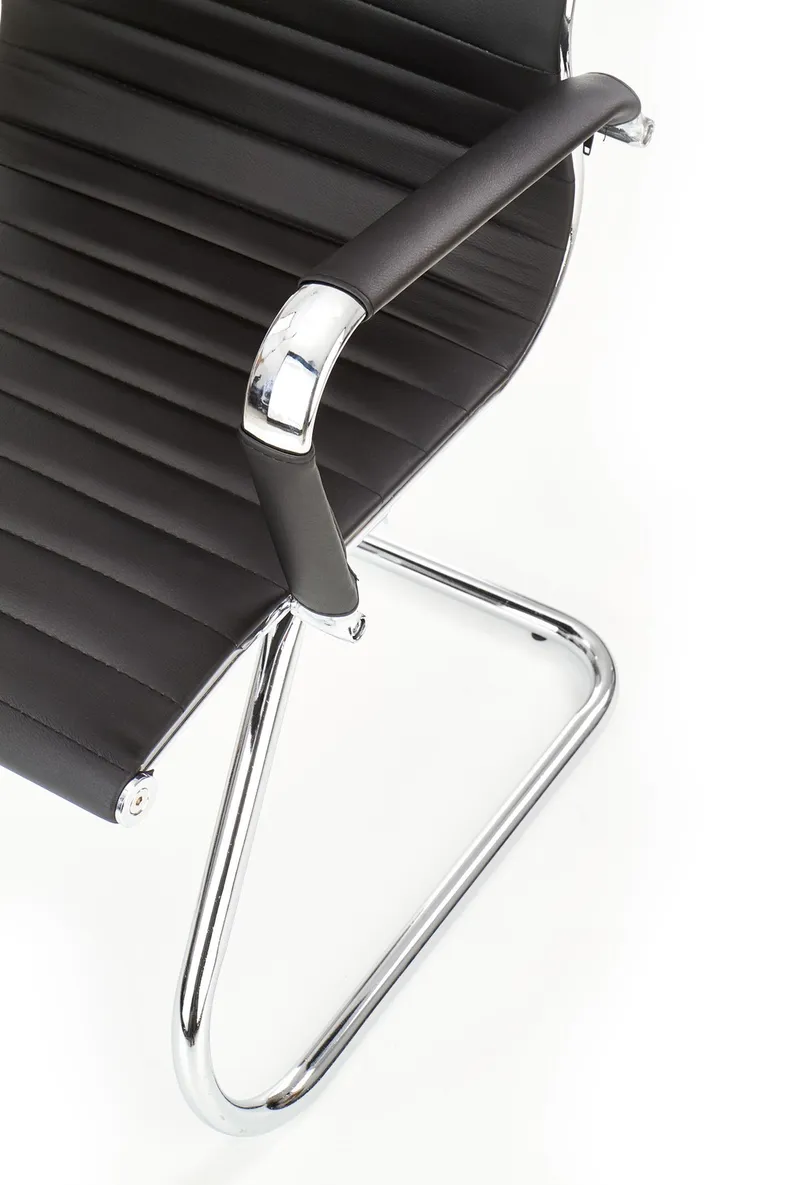 Офісне крісло HALMAR PRESTIGE SKID екошкіра, чорний фото №7