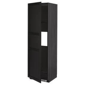 IKEA METOD МЕТОД, вис шафа д / хол або мороз кам з двер, чорний / Лерхіттан, пофарбований у чорний колір, 60x60x200 см 592.607.36 фото