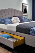 Ліжко двоспальне HALMAR GABRIELLA 160x200 см сірий фото thumb №4