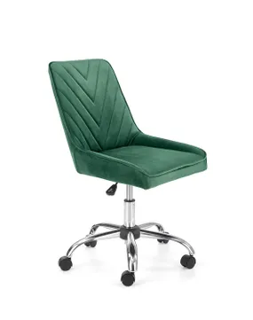 Крісло комп'ютерне офісне обертове HALMAR RICO, зелений оксамит фото