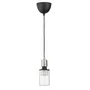 IKEA SKAFTET СКАФТЕТ / MOLNART МОЛНАРТ, подвесной светильник с лампочкой, Ткань с никелированным покрытием и узором в виде трубки 895.280.36 фото