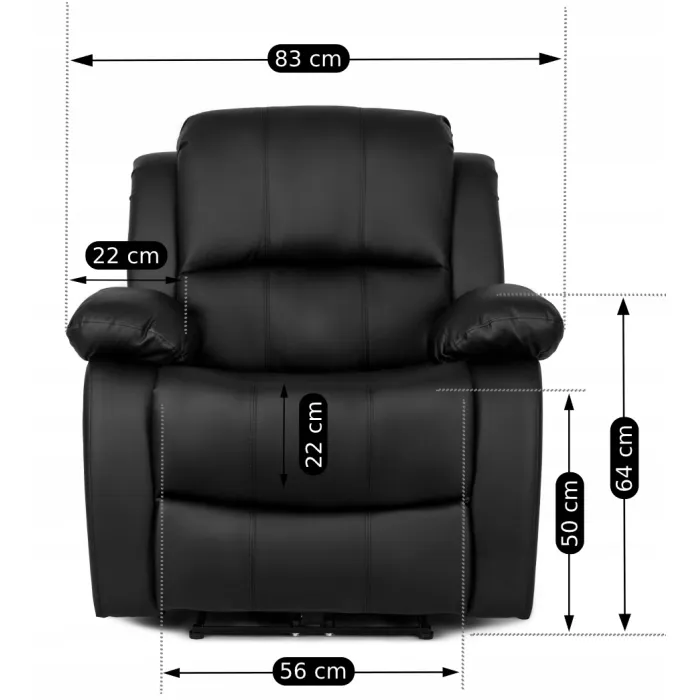 Масажне крісло MEBEL ELITE BONO, екошкіра: чорний фото №16