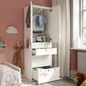 IKEA SMÅSTAD СМОСТАД / PLATSA ПЛАТСА, гардероб, белый с 4 ящиками, 60x42x181 см 994.263.63 фото thumb №4