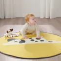 IKEA DRÖMSLOTT ДРЕМСЛОТТ, покривальце з м’якою іграшкою, у формі цуценяти білий/коричневий, 30x30 см 605.263.92 фото thumb №3