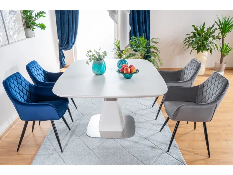 Кухонный стул SIGNAL LINEA Velvet, Bluvel 86 - темно-синий фото №4