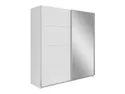 BRW Раздвижной шкаф Eleven 181 см с зеркалом белый, белый SZF2D-BI/TX фото thumb №1