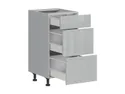 BRW Кухонный базовый шкаф Top Line 40 см с ящиками серый глянец, серый гранола/серый глянец TV_D3S_40/82_2SMB/SMB-SZG/SP фото thumb №3