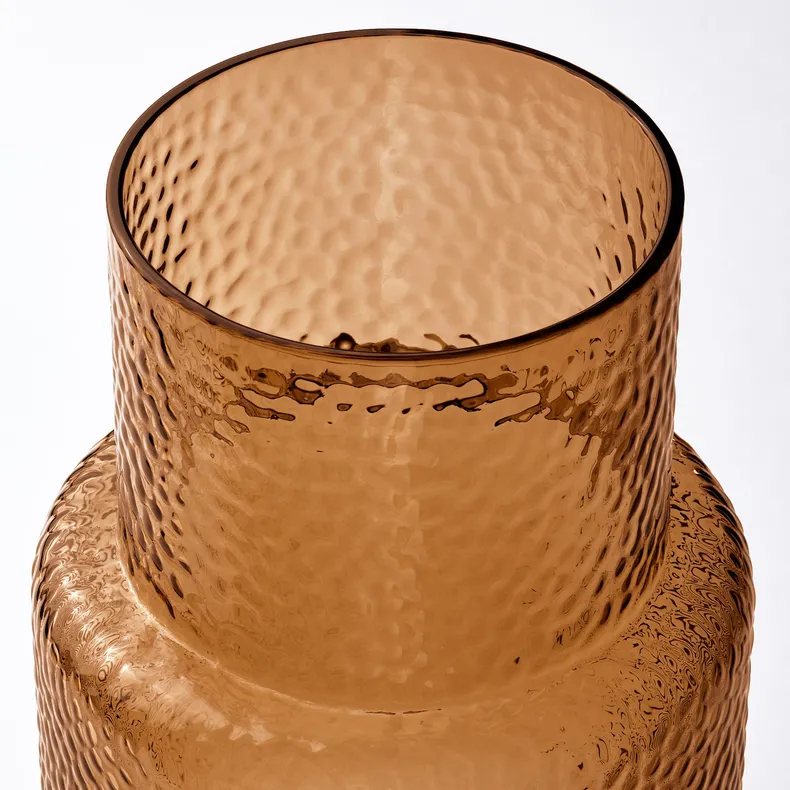 IKEA KONSTFULL КОНСТФУЛЛ, ваза, узор / коричневый, 26 см 805.360.31 фото №6