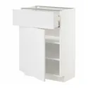 IKEA METOD МЕТОД / MAXIMERA МАКСИМЕРА, напольный шкаф с ящиком / дверцей, белый / Стенсунд белый, 60x37 см 594.548.38 фото thumb №1